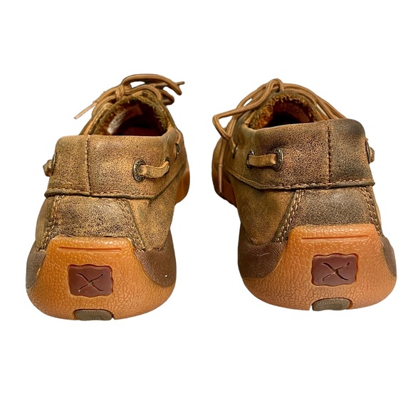 Twisted X Brown Leather Lace Up Loafers Women’s Size 7.5 - Picture 3 of 8